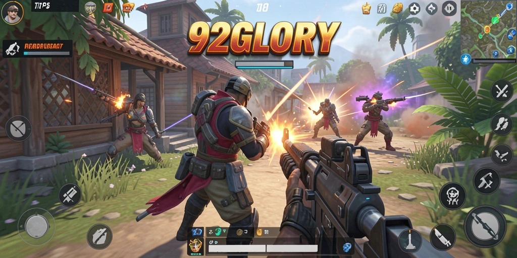 Tampilan gameplay menegangkan dari 92GLORY dalam aksi.