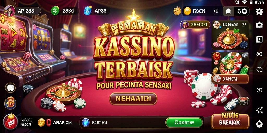 Screenshot menunjukkan pemain yang sedang asyik bermain game Kasino di API288.