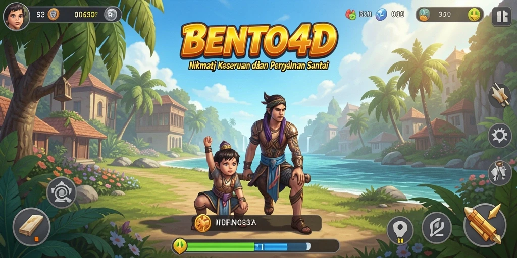Screenshot gameplay BENTO4D dengan tampilan karakter yang lucu dan menarik.