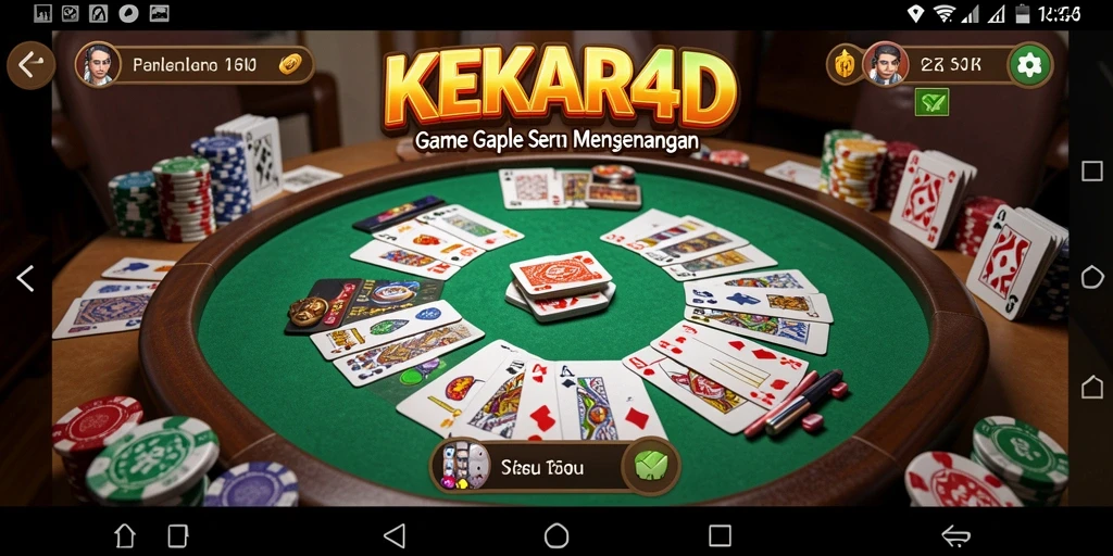 Tampilan gameplay seru dalam permainan Gaple KEKAR4D.