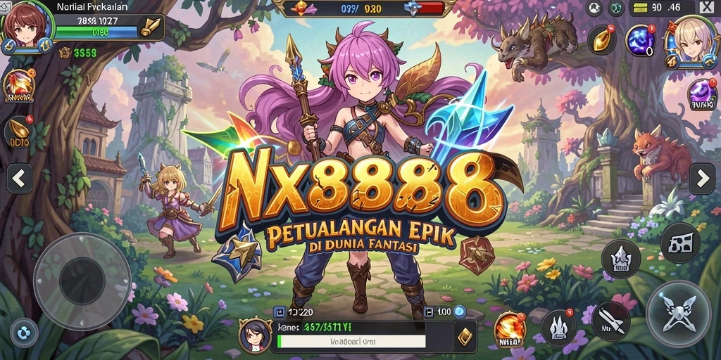 Tampilan menakjubkan dari gameplay NX888 dengan karakter Anime.