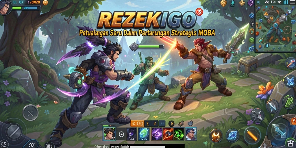 Screenshot gameplay REZEKIGO yang menunjukkan pertarungan seru.