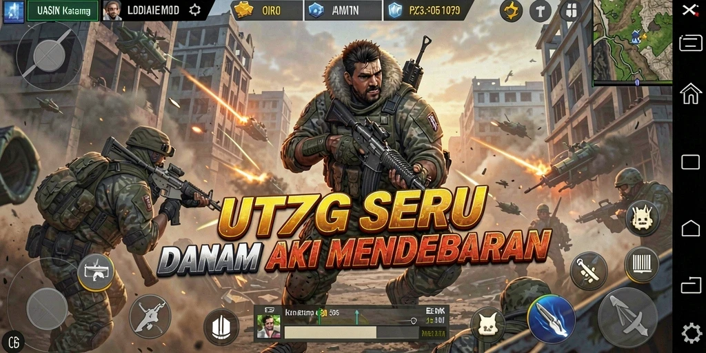 Tampilan seru gameplay UT77 yang penuh aksi dan strategi.