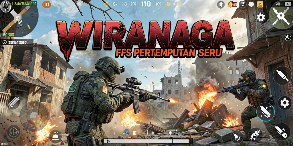 Screenshot gameplay WIRANAGA menunjukkan aksi pertempuran yang mendebarkan.